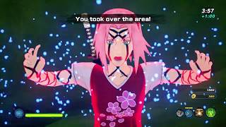 Sakura Ultimate Attack Mitotic Regeneration and Cherry Blossom Earthquake Punch Special Shinobi Stri [upl. by Aieki]