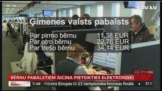 Bērnu pabalstiem aicina pieteikties elektroniski [upl. by Dedie]