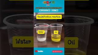 Emulsification Reaction  Water and Oil Experiment  Emulsifier Experiment experiment science [upl. by Aydin]