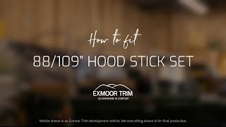 How To Fit a 88quot  109quot Full Hood Stick Set from Exmoor Trim [upl. by Cynar]