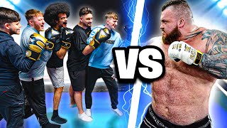 Worlds STRONGEST Man VS 5 Fighters  FULL BOXING FIGHT Knockout  Eddie Hall [upl. by Anez857]