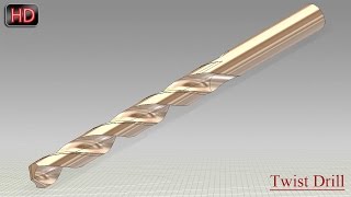 Twist Drill Video Tutorial Autodesk Inventor [upl. by Auhsuj202]