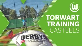 Torwarttraining mit BundesligaKeeper Koen Casteels  VfL Wolfsburg [upl. by Grearson20]