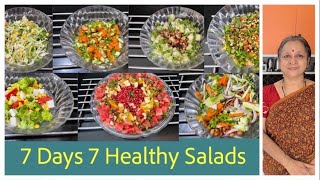 7 Days 7 Salads l Weight Loss Recipes I Diet Salads I Diabetic DietI Summer Special I [upl. by Monahon706]