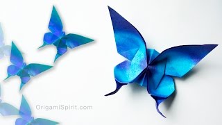 How to Fold an Origami Butterfly  Mariposa UPDATED VERSION Actualizada [upl. by Gathard]