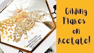 You MUST try this Gilding Flakes on Acetate cards cardmaking papercraft gildingflakes [upl. by Bradford]