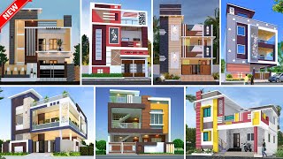 Top 40 Modern 2 Floor House Front Elevation Designs 2022  Double Floor Small Home Front Designs [upl. by Aisetal960]