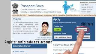 How to apply Passport Online in India 2016  shortest Video [upl. by Alekim]