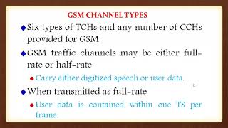 Lecture 30 GSM Channel Types [upl. by Jacqueline]