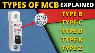 What is the indication of C16 in MCB  Types of MCB  TYPES OF MCB EXPLAINED [upl. by Boor]