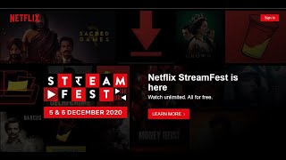 Watch all Netflix preamium content for free in Netflix for these 2 days 05 06 Dec 2020  Hurry up [upl. by Oicelem]