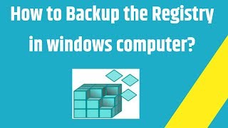 How to Backup the Registry in windows computer [upl. by Netsrek805]