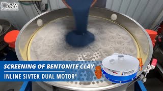 Screening of Bentonite Clay with Inline Sivtek Dual Motor [upl. by Aritak]