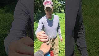 Making Jarts Sharp Again farmlife shorts homesteading yardgames danger sharp diy skill [upl. by Hsina277]