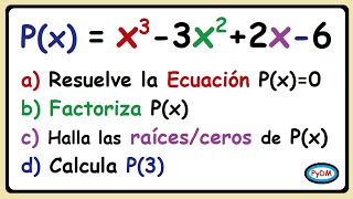 Factores raíces y ceros de un Polinomio [upl. by Sucitivel782]