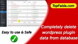 how to delete WordPress plugin completely with database [upl. by Nahtanoy]