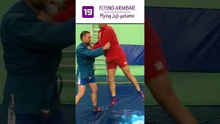 FLYING ARMBAR Flying Jujigatame Top 30 Sambo Takedowns Sambo academy Shorts sambo judo bjj [upl. by Jason]