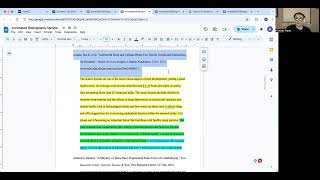 Annotated Bibliography Draft Overview [upl. by Leelaj276]