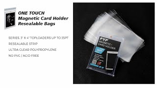 One Touch Resealable Poly Bags Sleeves for Card Holder [upl. by Aynor]