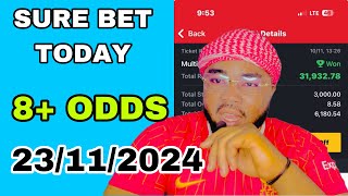 FOOTBALL PREDICTIONS TODAY 23112024SOCCER PREDICTIONS TODAY  BETTING TIPS footballpredictions [upl. by Sass696]