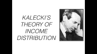 Kaleckis theory of Income distribution [upl. by Eyeleen]