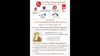 11ème rassemblement pacifiste du Gard  Rousson le 11112024 [upl. by Debor]