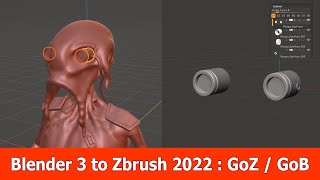 Blender 3 to Zbrush 2022 GoZ GoB Addon [upl. by Soluk]