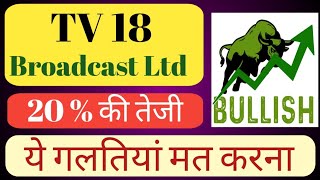 TV18 BROADCAST LTD SHARE NEWS  NEXT TARGET  LATEST NEWS  STOCK ANALYSIS tv18broadcastshareprice [upl. by Jephum]