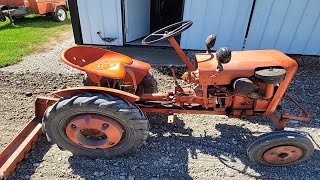 1962 Economy Jim Dandy tractor working stone drive with scarifier [upl. by Duffy482]