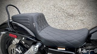 LePera Kickflip Daddy Longlegs Seat Install and Review 2010 Dyna Wide Glide [upl. by Nikoletta]