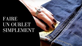 Comment faire un ourlet de jean  La couture pour les débutants [upl. by Aihsenek]