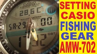 Setting Casio AMW702 How to set time [upl. by Ibmat116]