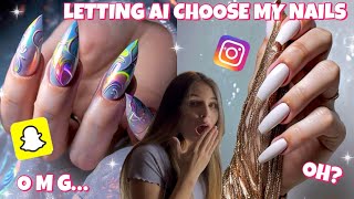 LETTING AI CHOOSE MY NAILS  THINGS GOT CRAZY  GEL NAIL EXTENSIONS AT HOME [upl. by Lustig]