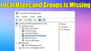 how to Local Users and Groups is Missing in Windows 11 [upl. by Herculie210]