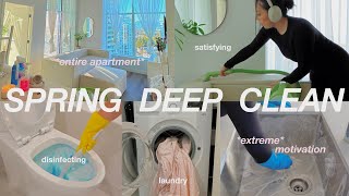 extreme DEEP CLEAN MOTIVATION 🧼 ultimate SPRING RESET routine  organize ENTIRE apartment 2024 [upl. by Belle]