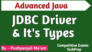 Lec  22 JDBC Driver and its Types in Advanced Java in Hindi [upl. by Bail794]