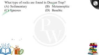 What type of rocks are found in Deccan Trap [upl. by Jelena]