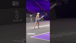 Iga Swiatek Practicing in Riyadh ahead of the WTA Finals igaswiatek wtafinalsriyadh [upl. by Adeuga]