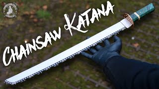 Making A Chainsaw Katana  But Will It Cut Wood [upl. by Gabie]