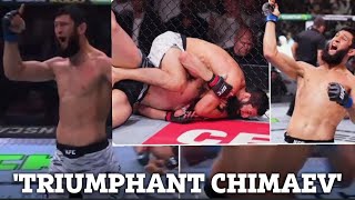 I felt it click Khamzat Chimaev after inflicting injury on Robert Whittaker in brutal win at UFC 308 [upl. by Braun383]