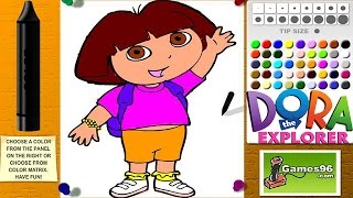 Dora The Explorer Online Games  Dora Doodle Art Game [upl. by Odella]