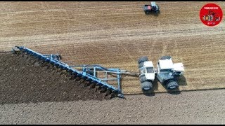 Big Bud Tractors pulling 21 and 18 bottom plows in Ohio [upl. by Aiyt]