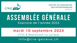 Assemblée Générale 10092024 CREG [upl. by Loralyn]