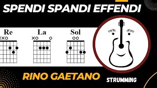 Ritmo Chitarra Acustica per Chitarristi Principianti  Spendi Spandi Effendi Rino Gaetano [upl. by Iralav]