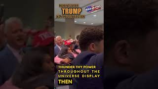 Trump campaign supporters sing How Great Thou Art Trump news shorts [upl. by Jeannine939]