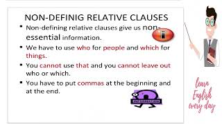 DEFINING AND NON DEFINING RELATIVE CLAUSE [upl. by Decamp]