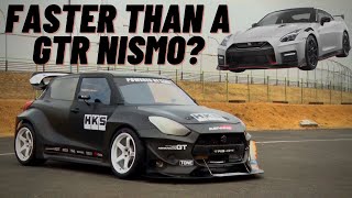 HKS TRB04 Suzuki Swift faster than R35 GTR Nismo [upl. by Jesse]