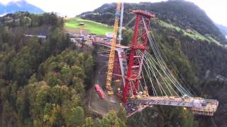 Bau der Taminatalbrücke  Bridge constuction site in Switzerland [upl. by Urbas553]