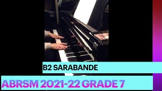 ABRSM PIANO GRADE 7 202122 B2 Sarabande  Grieg [upl. by Cash]