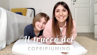 Come inserire il PIUMINO nel COPRIPIUMINO  un trucco che ti cambierà la vita [upl. by Aerbua318]